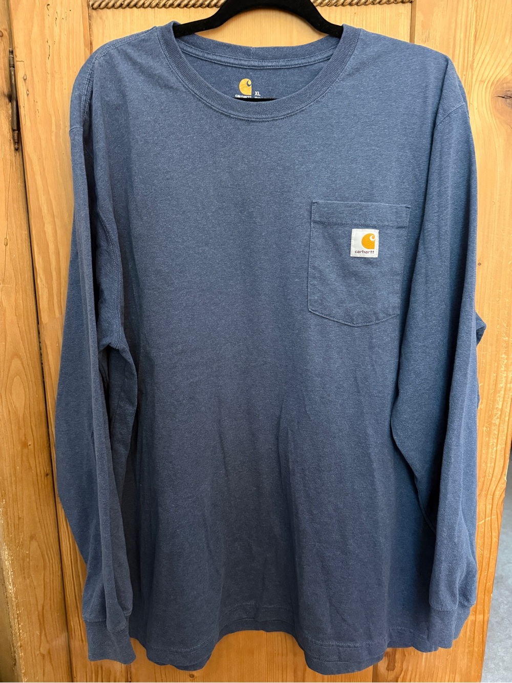 Carhartt Men’s Long Sleeve Pocket Tee in Blue
